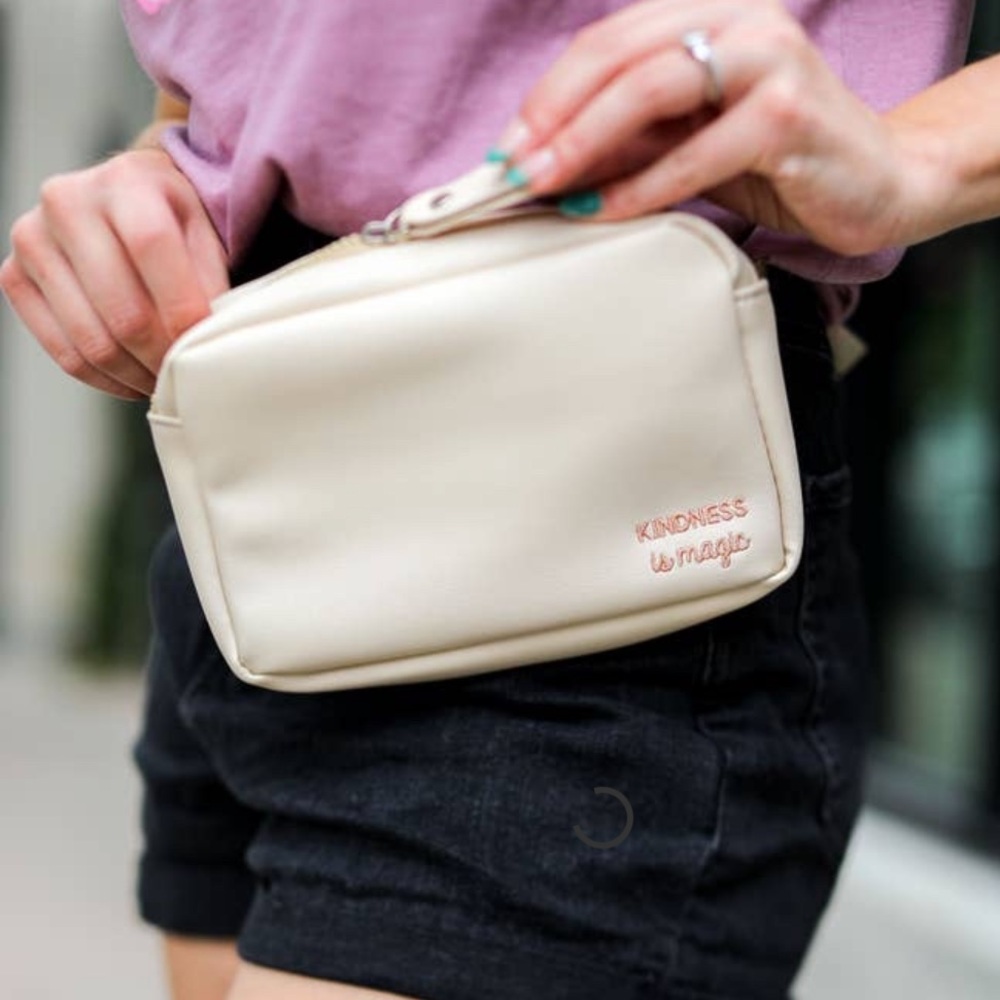 Kindness is Magic Tan Belt Bag